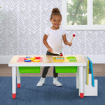 Play and Learn Sensory Table for Kids, White/Primary
