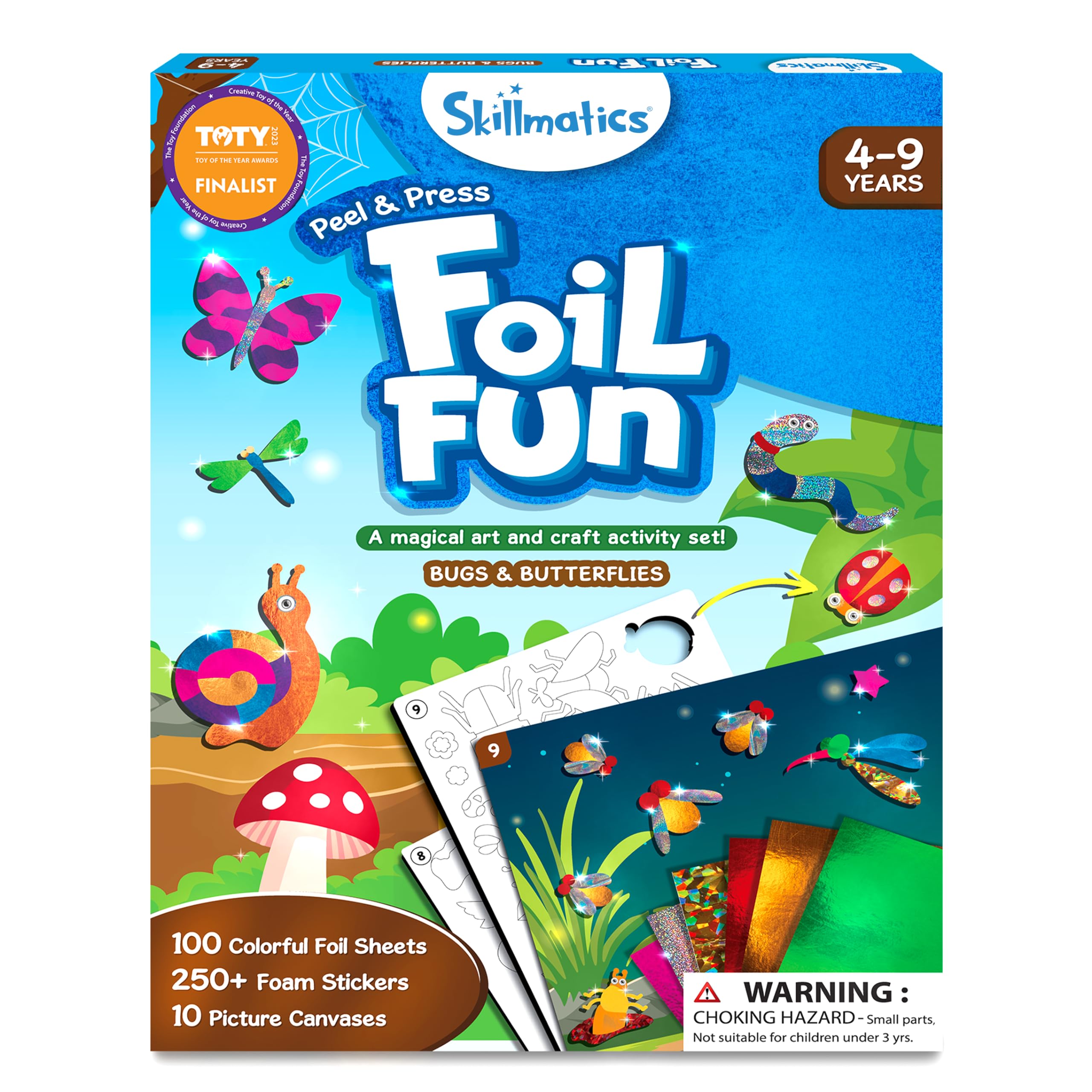 Skillmatics Art & Craft Activity - Foil Fun Animals, No Mess Art for Kids, Travel Toys, Craft Kits, DIY Creative Activity, Gifts for Boys & Girls Ages 4, 5, 6, 7, 8, 9