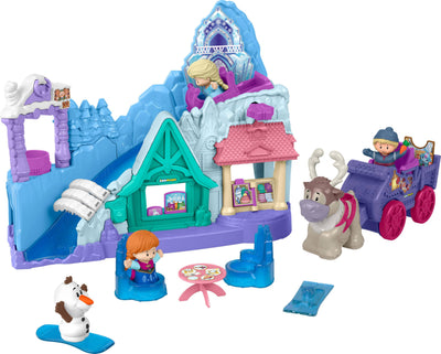 Fisher-Price Little People Toddler Toys Disney Frozen Arendelle Adventures Playset, Anna Elsa Olaf & Kristoff Figures, Kids Ages 18+ Months (Amazon Exclusive)