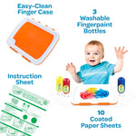 Crayola Washable Finger Paint Station, Mess Free Washable Finger Painting for Toddlers, Toddler Arts & Crafts, Sensory Activity, Easter Basket Stuffers, 1+