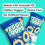 Little Spoon Pancake Party Veggie Loops, Chickpea Snack, Baked Not Fried, Avocado Oil, Hidden Veggies, Tastier Snacks for Kids, 2g Protein, Gluten-Free, 4 Pack