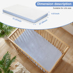 Pawtong Dual-Sided Comfort Baby and Toddler Crib Mattress with Cool Gel Memory Foam, Triple-Layer Breathable Premium Baby-Mattress for Infant and Toddler with Removable Outer Cover -White&Blue