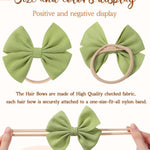 doboi 20PCS Baby Girls Headbands Hair Bows Nylon Hairbands Hair Accessories for Newborn Infant Toddlers Little Girls