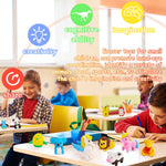 URSKYTOUS 60Pcs Animal Erasers Desk Pets for Kids Pencil Bulk Puzzle Erasers Toys Gifts for Classroom Prizes,Game Reward,Treasure Box,Easter Egg Fillers,Goodie Bag Stuffers,Party Favors