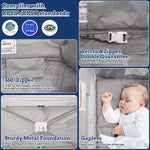 5 in 1 Baby Crib, Baby Playards Pack and Play Portable Travel Baby Playpen with Toys & Music Box, Mattress for Girl Boy Infant Newborn