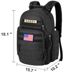 SHARKMOUTH Diaper Bag Backpack for Dad and Mom, Military Molle diaper Pack with Insulated Bottle Holders and Wipe Pocket