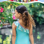 Disney Princess Girls One Piece Swimsuits Ruffle Toddler Girl Swimsuit Cute Little Girls Bathing Suit Girls' Swimwear Green 3t-4t