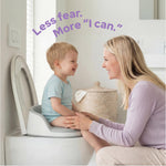 lalalark 3-in-1 Toddler Potty Training Toilet, Baby Potty Training Seat & Step Stool with Seamless TPE Seat, Extended Splash Guard, Easy-Clean Non-Absorbent Potty Chair Toilet Trainer for Home Travels