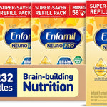 Enfamil NeuroPro Baby Formula, MFGM* 5-Year Benefit, Expert-Recommended Brain-Building Omega-3 DHA, Exclusive Immune Supporting HuMO6 Blend, Infant Formula Powder, Baby Milk, 36.4 Oz (Pack of 4)