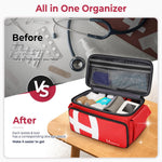 Mancro First Aid Bags Empty, Medical Travel Bag with Multi Pockets, Pill Bottle Organizer for Travel, Home Storage, Trauma Bag for EMT, Nurses, Doctor, Emergency Bag for Medicine, Medical Supplies