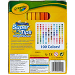 Crayola Super Tips Marker Set (100ct), Fine Point Washable Markers, Drawing Markers for Kids & Adults, Create Thick & Thin Lines, Art Supplies, Ages 3+