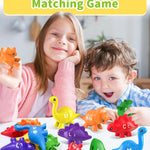 26PCS Dinosaur Alphabet Learning Toys for Toddlers Kids 3-5, Montessori Educational Toys Gifts for 3 4 5 Year Old Boy Girl, Preschool Learning Activities, Double Sided ABC Matching Game