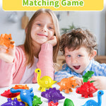 Walenty 26PCS Dinosaur Alphabet Learning Toys for Toddlers 2-4, Montessori Educational Toys Gifts for 2 3 4 Year Old Boy Girl, Preschool Learning Activities, Double Sided ABC Matching Game Kids 3-5