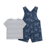 Little Me Clothes for Baby Boys' Puppies Shortall, Blue Puppipes, 6 Monthss