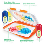 Crayola Washable Finger Paint Station, Mess Free Washable Finger Painting for Toddlers, Toddler Arts & Crafts, Sensory Activity, Easter Basket Stuffers, 1+
