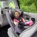 Safety 1st Grow and Go All-in-One Slim Convertible Car Seat, Rear Facing, 5-40 lbs, Forward Facing (30–65 lbs), High Back Booster Seat 40-100 pounds, Sugar Plum Pop