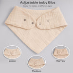 LILY O LAUREL Muslin baby bandana bibs for drooling and teething, 100% cotton, Baby bibs for boys and girls, Muslin Bibs, Drool Bibs – Pack of 8