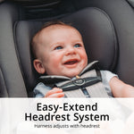 Chicco KeyFit 35 ClearTex Infant Rear-FacingCar Seat and Base for Infants 4-35 lbs, Includes Head and Body Support, Compatible with Chicco Strollers, Baby Travel Gear | Shadow/Black