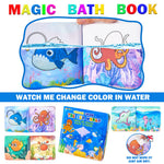 Color Changing Mold Free Bath Toys for Toddlers & Kids - Color Change Sea Creatures Ocean Animal Toys & Glow in The Dark Toy with Bath Book (12 Pack)