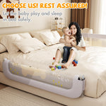Abdtech Bed Guard Rail for Toddlers - 47 inches Lift Foldable Toddler Bed Rails for Kids - Safety Baby Bed Rail Guard with Reinforced - Great Fit for Kids Twin Double, Full Size, Queen, King Size