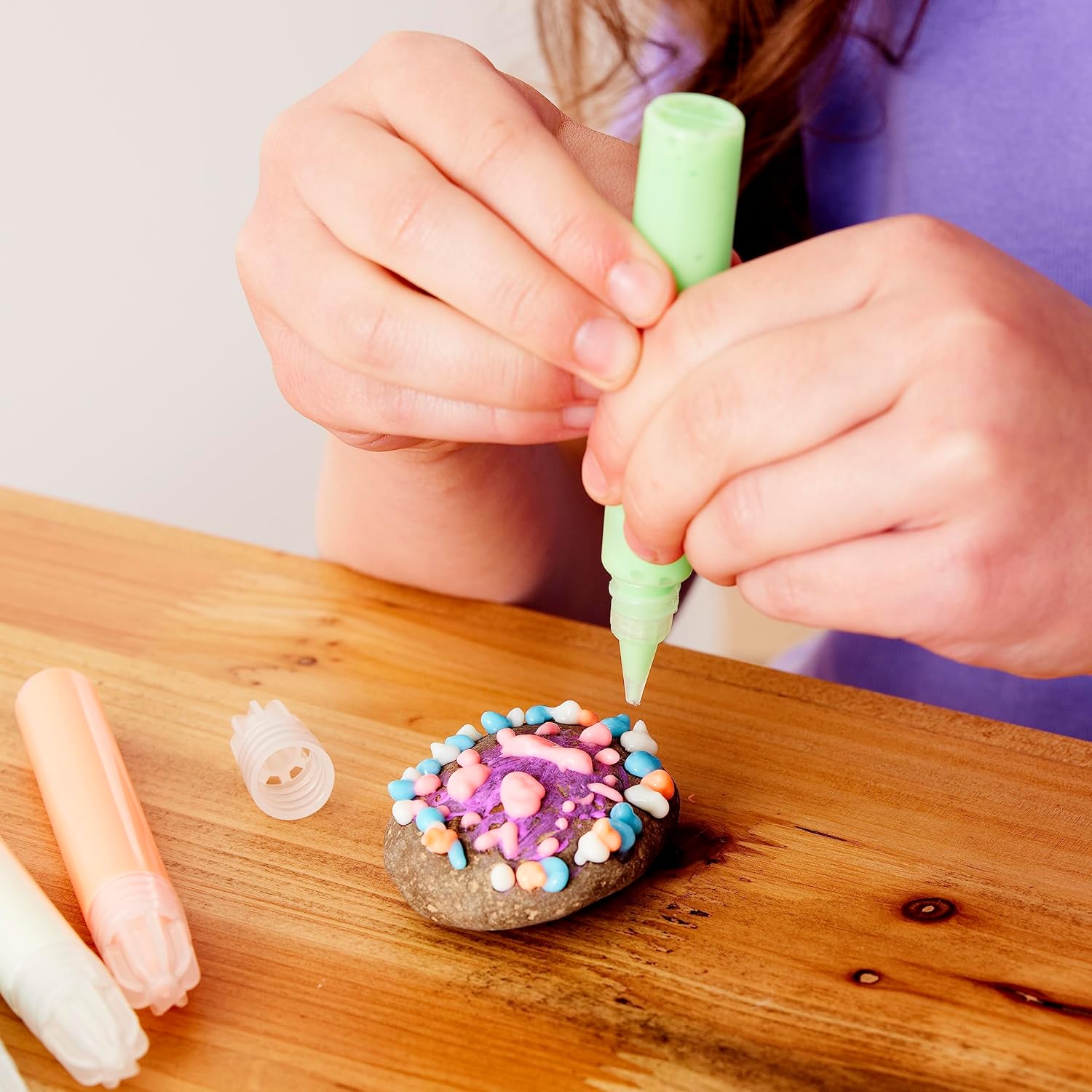 Creativity for Kids Glow in the Dark Rock Painting Kit: Crafts for Kids Ages 6-8+, Painting Rocks Arts and Crafts, Kids Gift