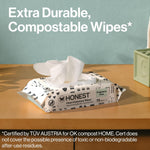 The Honest Company Clean Conscious Multi-Use Wipes, Unscented Hypoallergenic Baby Wipes for Sensitive Skin, 99% Water Plant-Based Compostable Wipes, Pattern Play, 720 Count