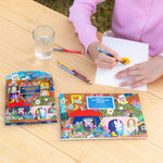 eeBoo: Yumi's Mushrooms Watercolor Pencils – 18 Double-Sided Pencils, 36 Colors, Foil Barrels, Add Water to Paint, Artist Quality Art Supplies