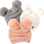 FURTALK Baby Winter Knitted Beanie Hat Soft Warm Pom Pom for Infant Toddler Skull Cap