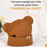 FURTALK Baby Beanie Winter Hat with Bear Ear for Infant Toddler Boys Girls Soft Knitted Skull Cap
