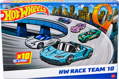 Hot Wheels 10-Pack of Toy Race Cars, Includes 1:64 Scale Corvette, Lamborghini, McLaren Originals (Amazon Exclusive)