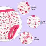 MooMoo Baby Potty Training Underwear for Girls Absorbent Cotton Training Pants Washable and Reusable 2T-7T 6 Packs