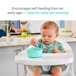 Munchkin® Gentle Dip™ Baby Spoons for Self Feeding and Baby Led Weaning, 3 Pack, Blue/Green