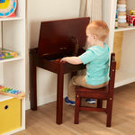 Melissa & Doug Wooden Lift-Top Desk & Chair - Espresso