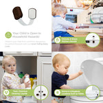 Baby Proofing Child Safety Locks (16 Pack) by Skyla Homes - The Safest, Quickest and Easiest 3M Adhesive Cabinet Latches, No Screws & Magnets, Multi-Purpose for Furniture, Kitchen, Ovens, Toilet Seats