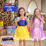 Princess Dress Up Clothes for Little Girl Role Play Costume Gift Set Princess Dress Up Toys for Toddler Girls