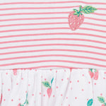 Little Me Clothes for Baby Girls' Strawberries Popover and Hat, Pink Lemonade, 3 Months