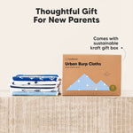 Organic Burp Cloths Baby Boy & Girl - 5-Pack Super Absorbent Cotton Burping Cloths for Babies, Soft & Plush Newborn Spit Up Rags, Infant Towels for Milk Spit Up, Unisex, Large 21" x 10" (Adventurer)