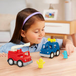 Battat – Wonder Wheels – Toy Emergency Vehicles – Ambulance, Police Car, Fire Truck – Rescue Set for Kids – Movable Parts – 1 Year + – Emergency Vehicles (Pack of 3)