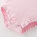 AIWUHE Unisex-Baby Short Sleeve Bodysuits Cotton One-piece Boy Girl Summer Clothes Pink 0-3 Months