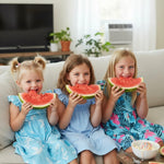 PATPAT Girls Summer Dress Set – Blue Tropical Leaf, Stripe Dress & Pink Ruffle Sundress, Soft Cotton for Daycare, Park & Travel, 4–5 Years