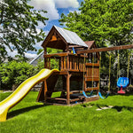 Gicov Swing Set Replacement Tarp Kids Playground Roof Canopy Waterproof Outdoor Replacement Sunshade Cover Backyard Playset Canopy Replacement Trap