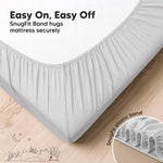 KeaBabies 2-Pack Fitted Crib Sheets for Boys, Girls, Baby - Soft Bamboo Viscose Cotton, 52x28 Standard Crib Mattress Sheets, Toddler Bed Mattress Cover, Gender Neutral, Breathable,Durable (Pearl Gray)