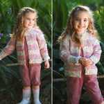 Curipeer Baby Girls Knitted Cardigan Sweater Rainbow Design Stripe Toddler Outwear Sweaters for Autumn and Spring 3T