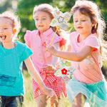 Poen 48 Pcs DIY Craft Pinwheels White Blank Paper Color Your Own Pinwheels for Kids Boys Girls Summer Activity Arts Daycare Project Party Favor, 5 Inches