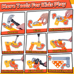 Kids Tool Set,MAGIC4U Toddler Tool Set with Tool Bag,11 Tools Equipements,Pretend Play Construction Kits for Kids Age 3-6 Years Old,Toddler Boy Toys