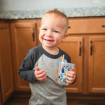 The First Years Bluey Take & Toss Toddler Straw Cups - Spill Proof Toddler Sippy Cups with Snap On Lids and Straws - Bluey Gifts and Bluey Party Supplies - 10 Oz - 10 Count