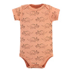 Hudson Baby Unisex Baby Cotton Bodysuits, Dinosaur Adventures 5-Pack, 6-9 Months