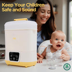 6-in-1 Electric Bottle Sterilizer and Dryer, Use as Baby Bottle Warmer, Defrost, Heat Food & Sanitizer Machine, Temperature & Time Setting up to 12 hours, Newborn Baby Essentials Sterilization Machine