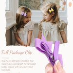 doboi Hair Clips 100PCS 2" Infant Grosgrain Boutique Ribbon Mini Bows for Girls Teens Infants Kids Toddlers Newborn - 50 Pairs Set