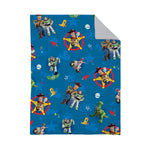 Disney Toy Story - Play Time - Blue, Yellow, Green, Red, Gray 4 Piece Toddler Bed Set with Comforter, Flat Top Sheet, Fitted Bottom Sheet, Standard Size Pillowcase